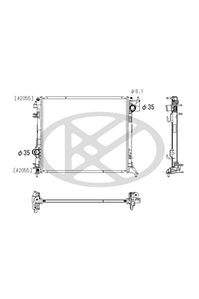 Koyorad Radiator, replacement filter set, Renault KADJAR (HA_, HL_)