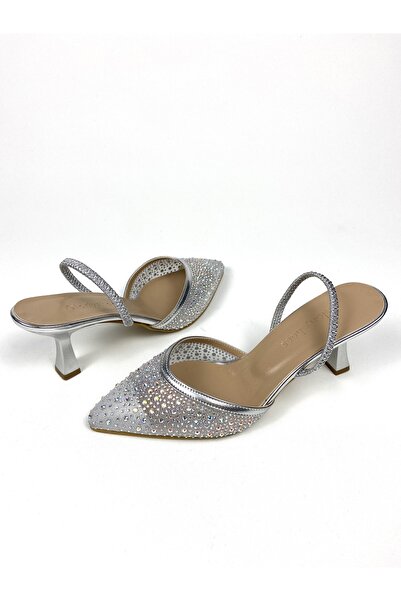 Gloriys Ayakkabı & Çanta Transparent Stone 6 cm Heel Shoes 01600