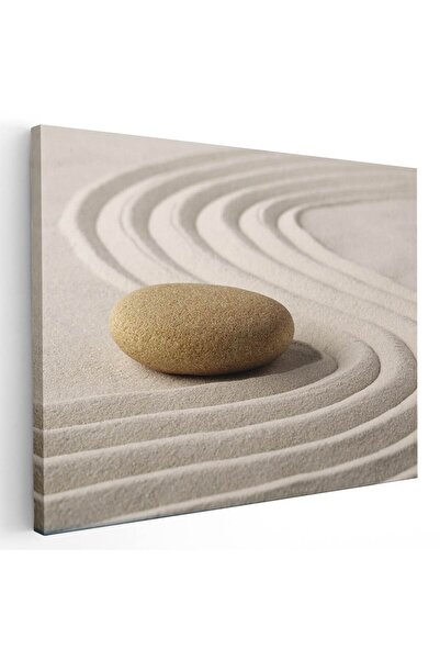 Tablou Canvas Gradina Zen, meditatie si relaxare, crem, maro, cod 1242