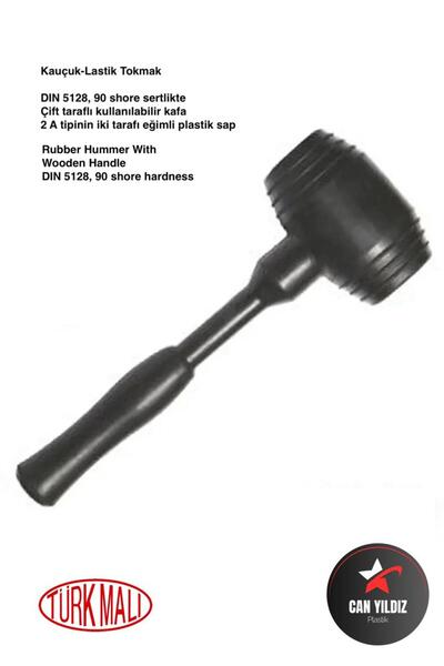 CAN YILDIZ PLASTİK Lastik Kauçuk 70 mm Tokmak Çekiç 850 gr 33 cm