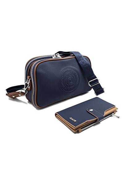 Just Polo حقيبة كتف وحقيبة كروس للنساء من جوست بولو لاكوس مكونة من 5 أقسام