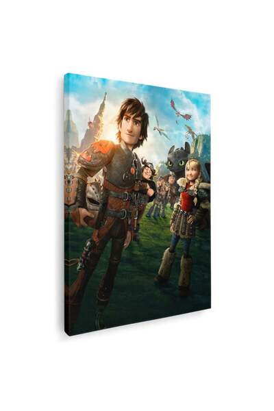 Tablou Canvas Cum sÄƒ-ti dresezi dragonul desene animate, cod 4683