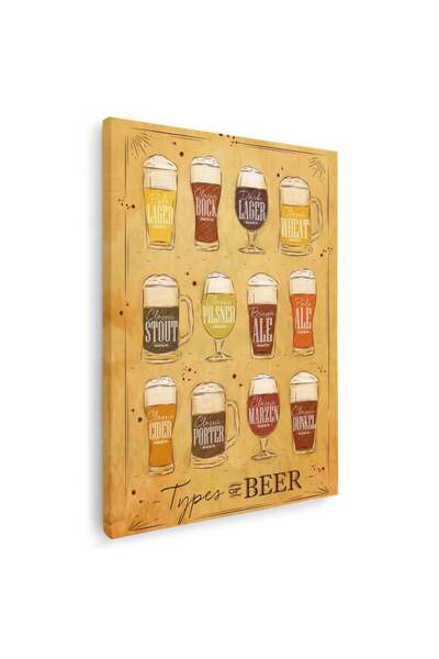 Tablou Canvas Tablou pahare cu tipuri de bere variate, cod 3968