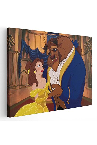 Tablou Canvas Tablou Frumoasa si Bestia desene animate, cod 4953