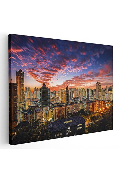 Tablou Canvas Tablou peisaj urban la apus, cod 4384