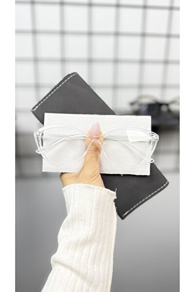 LOOKUP NEW Cat Eye 56 Ekartman Bone Transparent Women Men Unisex Blue Light Protection Screen Glasses Eyewear