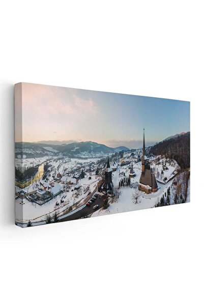 Tablou Canvas Tablou vedere aeriana Manastirea Barsana, cod 2092