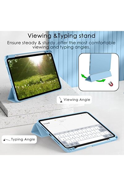 Generic Elterazone New iPad Pro 13 Inch Case M4 (2024, 7th Gen) with Pencil Holder, Smart Case with Touch ID