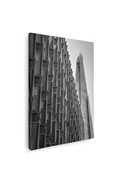 Tablou Canvas arhitectura moderna in nuante alb negru, cod 1371