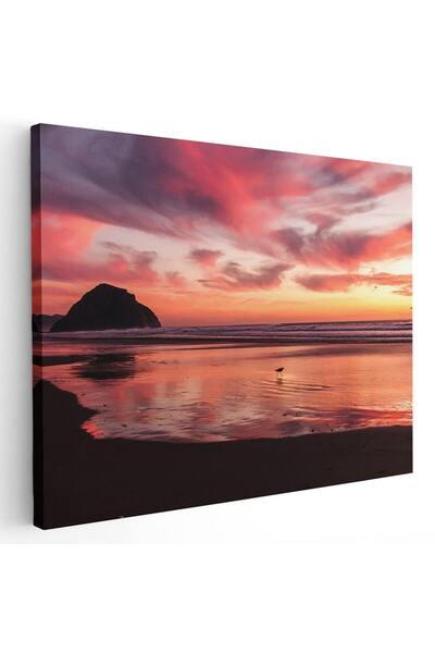 Tablou Canvas Tablou peisaj plaja la apus, cod 4369