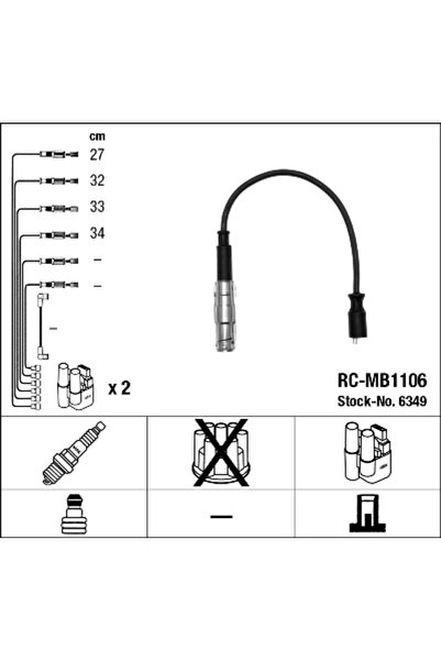 NGK Set Cablaj Aprinder Mercedes-Benz A-Class/B-Class Sports Tourer
