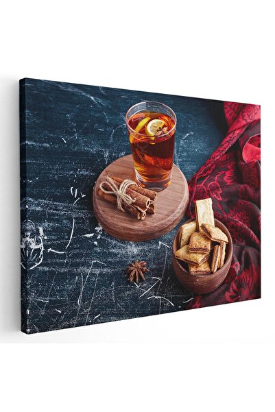 Tablou Canvas Tablou pahar ceai scortisoara (copiazÄƒ), cod 4038-1