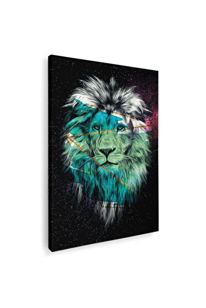Tablou Canvas Tablou portret leu fundal galaxie, cod 5263