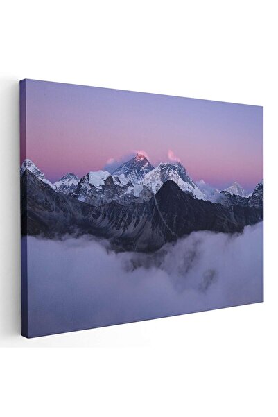 Tablou Canvas Tablou peisaj munte in ceata la apus, cod 4449