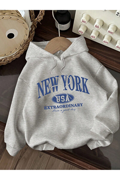 Framgan ΟΥΝΙΣΕΞ ΓΥΝΑΙΚΕΙΟ/ΑΝΔΡΙΚΟ Φούτερ με στάμπα Νέα Υόρκη, βαμβακερό, με κ...