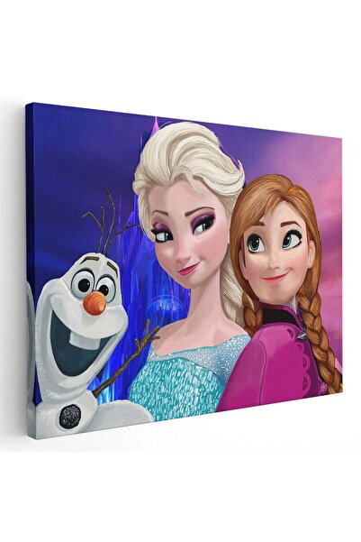 Tablou Canvas Frozen Elsa Anna Olaf desene animate, cod 2163