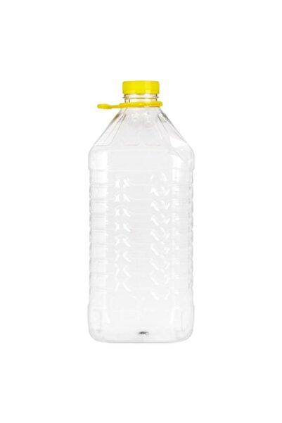 SHOPIENS Plastic Container, 5L, Transparent, Yellow Cap, Integrated Handle, MYONNA IT & E-COMMERCE