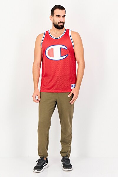 Champion Men Sportswear Fit Sleeveless Basket Ball Jersey, Red