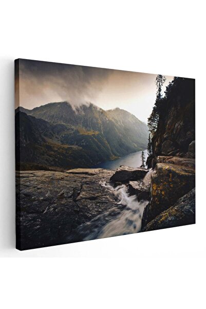 Tablou Canvas Tablou peisaj cascada munti, cod 3134