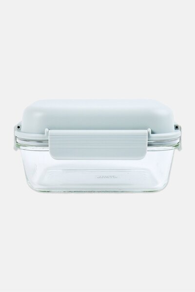NANETTE LEPORE Glass Lunch Box With Ice Tray, Grey