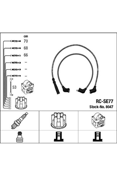NGK Set Cablaj Aprinder Suzuki Alto 1/Alto 2/Swift 2