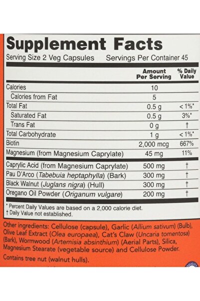 Now Candida Support, 90 Veg Capsules (Pack of 2)