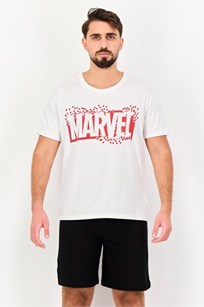 Marvel Men Brand Logo T-Shirt And Short Sleepwear Set, Multicolor