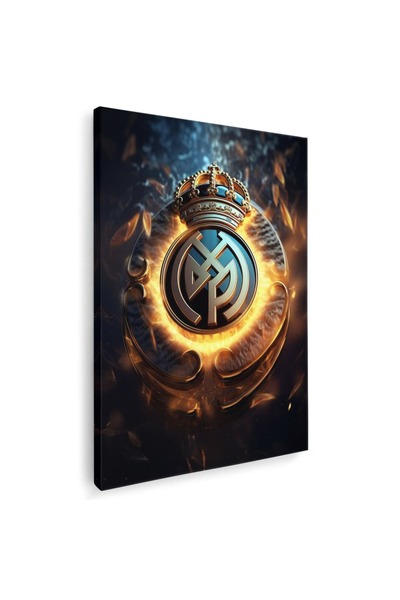 Tablou Canvas Tablou logo echipa Real Madrid fotbal, cod 5573