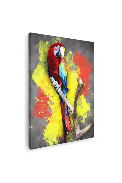 Tablou Canvas Tablou papagal Ara fundal abstract multicolor, cod 5251