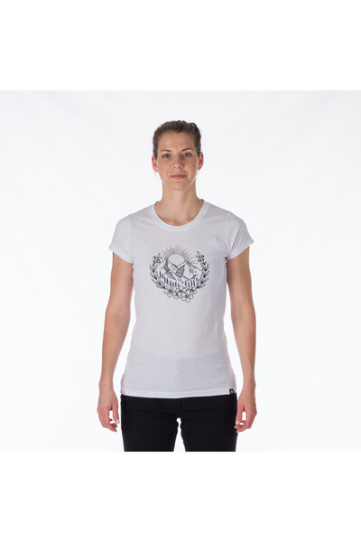 NORTHFINDER Tricou de damă confortabil, semi-croțat, TR-4911OR MAUDE alb