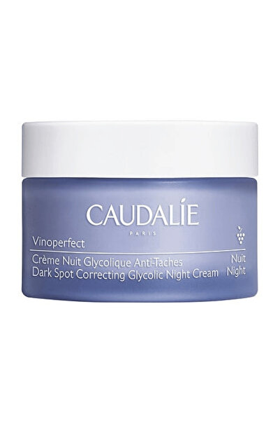 Caudalie Cremă de noapte iluminatoare cu aromă glicolică Vinoperfect 50ml – Îngrijire corectoare pentru pete brune