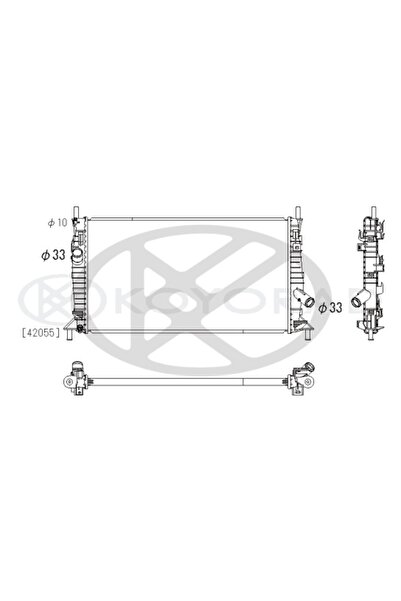 Koyorad Radiator, replacement filter set, Volvo C30 (533)