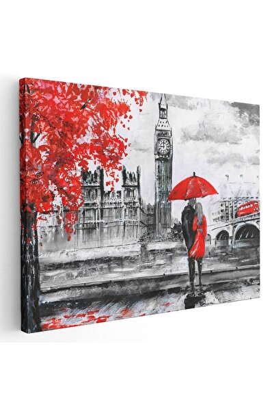 Tablou Canvas Tablou pictura cuplu indragostiti Big Ben Londra, cod 4299