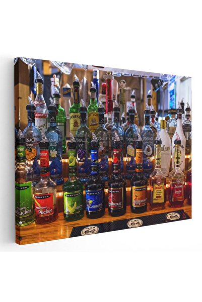 Tablou Canvas Tablou sticle bauturi alcoolice variate, cod 4066
