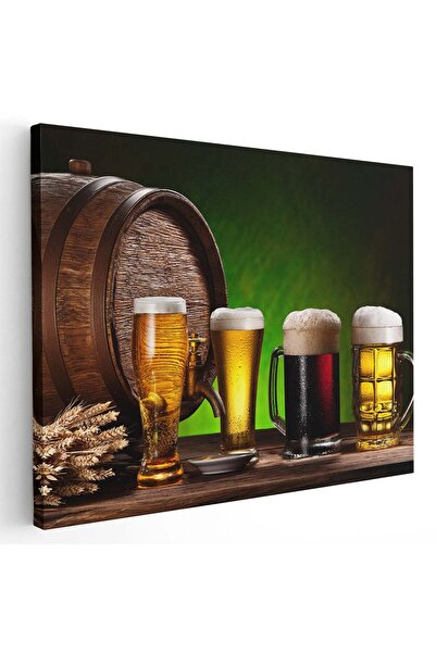 Tablou Canvas Tablou butoi si halbe cu bere, cod 4074