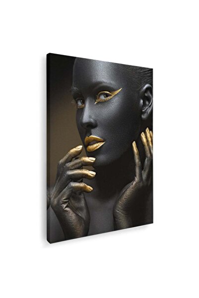Tablou Canvas Machiaj auriu tablou modern portret, cod 2592