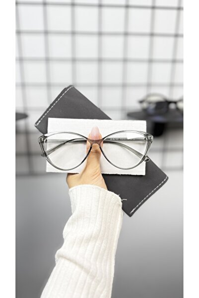 LOOKUP NEW Cat Eye 56 Ekartman Bone Transparent Women Men Unisex Blue Light Protection Screen Glasses Eyewear