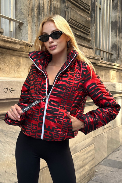 bacc Palton roșu pentru femei BCVL-25N031