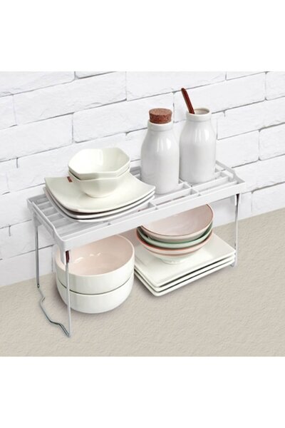 SHOPIENS Raft pliabil, 30x14x15,5 cm, Metal și plastic, Alb, MYONNA IT & E- C...