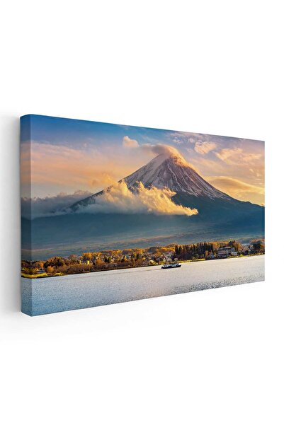 Tablou Canvas Tablou muntele Fuji si lacul Kawaguchiko la apus, cod 4507