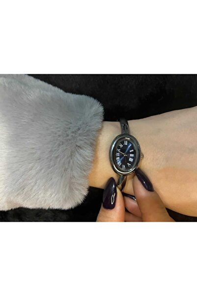 Tasarım Moda Ve Aksesuar Cartier Model Kelepçe Kordon Lacivert Kadranlı Kadın...