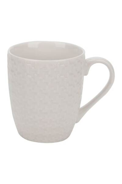 SHOPIENS Cană albă din porțelan cu relief, 0,2 l, potrivită pentru mașina de ...