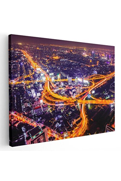 Tablou Canvas Tablou peisaj nocturn urban Ã®n Bangkok Thailanda, cod 4389