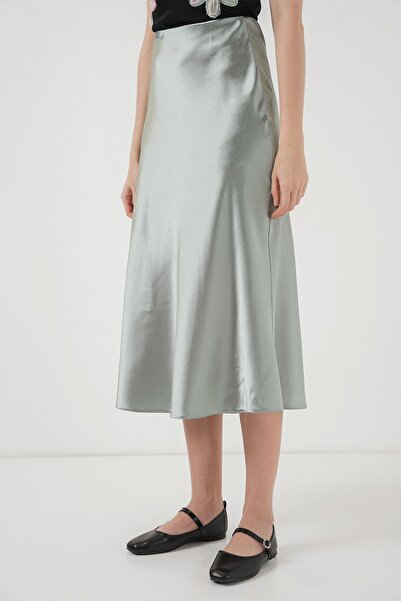 Hiccup Bdart Elastic A-Form Cut Midi Skirt