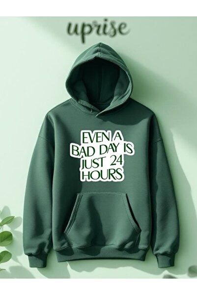 Vordevia Μόνο 24 ώρες με τύπωμα Βαμβακερό oversized Φούτερ με 3 κλωστές