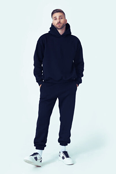 BARLİZ Ανδρικό Σετ Φόρμας Jogger με Ελαστικό Τελείωμα στα Πόδια και Τσέπες Κα...