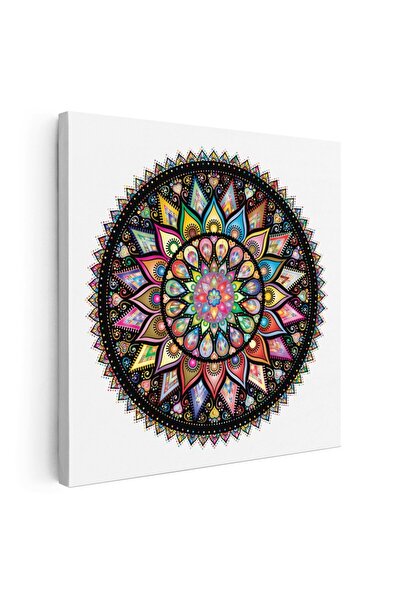 Tablou Canvas cerc mandala forme geometrice, multicolor, cod 1339