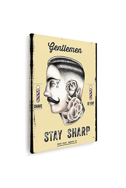 Tablou Canvas Barber Shop Tablou Stay Sharp, cod 2522