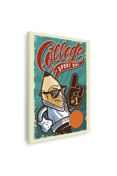 Tablou Canvas Tablou College Sport Day vintage, cod 5395
