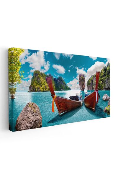 Tablou Canvas Tablou peisaj marin cu barci Thailanda, cod 1819